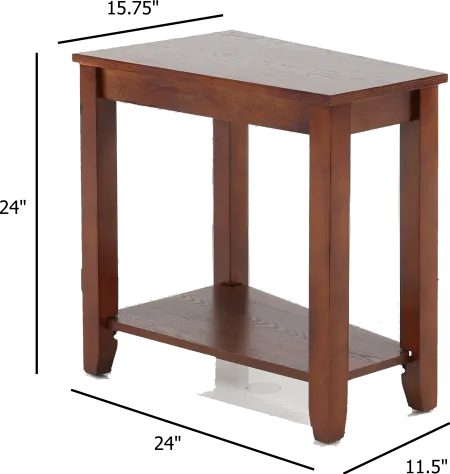 Wedge Espresso Side Table