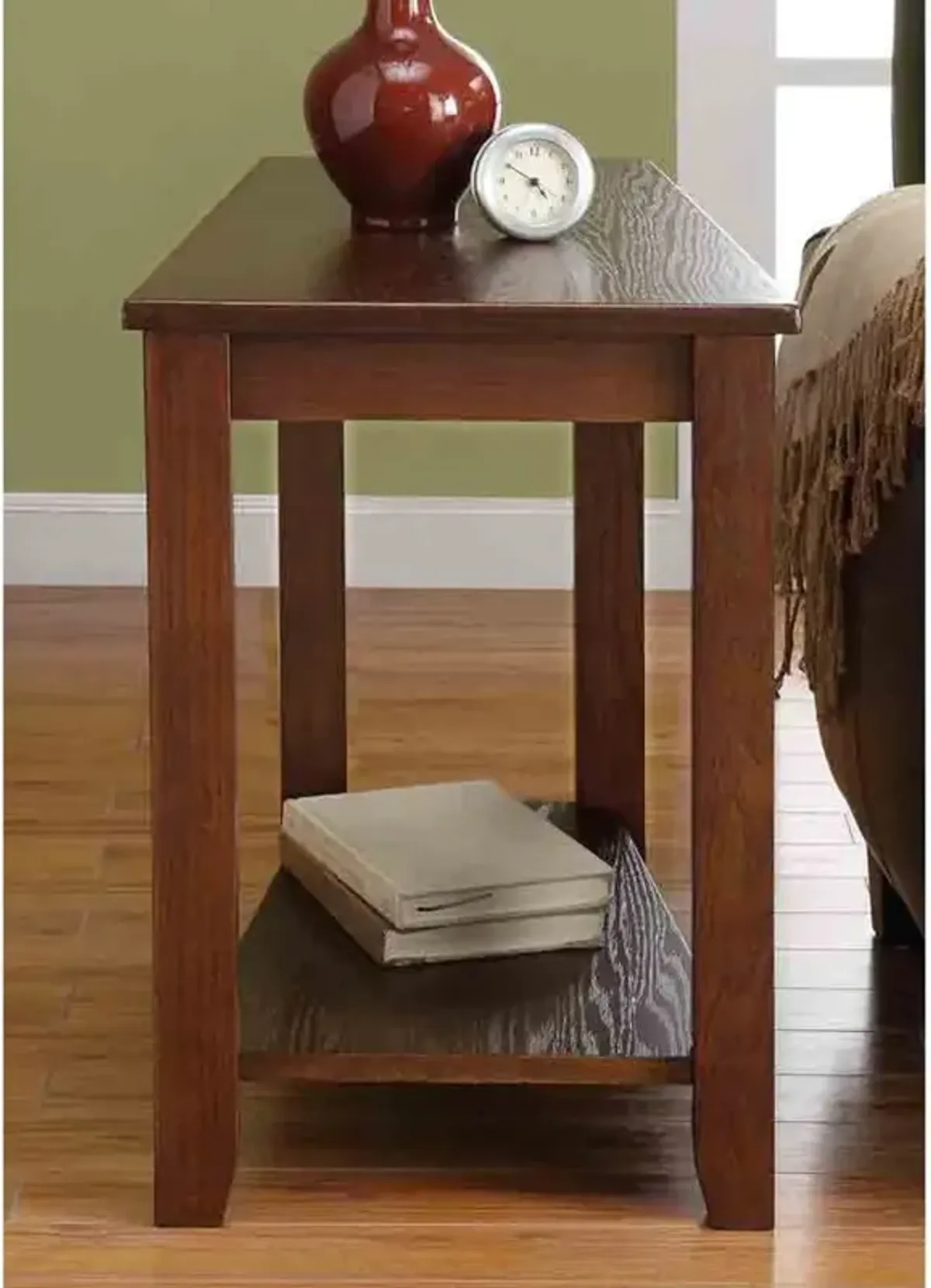 Wedge Espresso Side Table