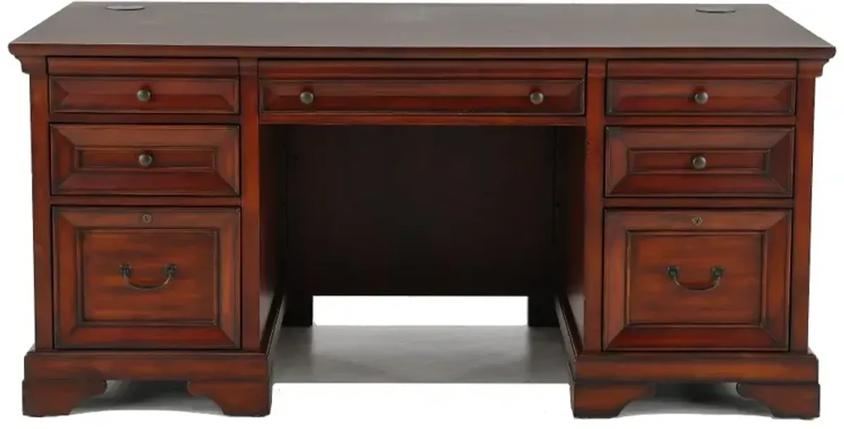 Richmond Burgundy Brown Executive Desk