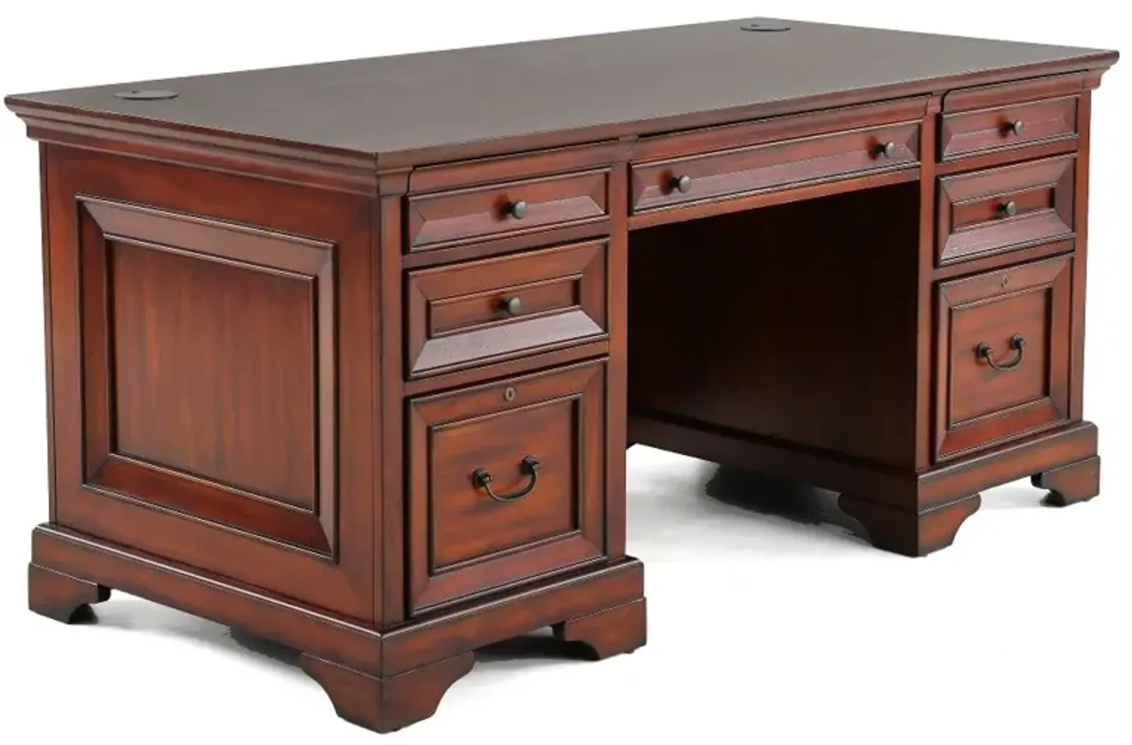 Richmond Burgundy Brown Executive Desk