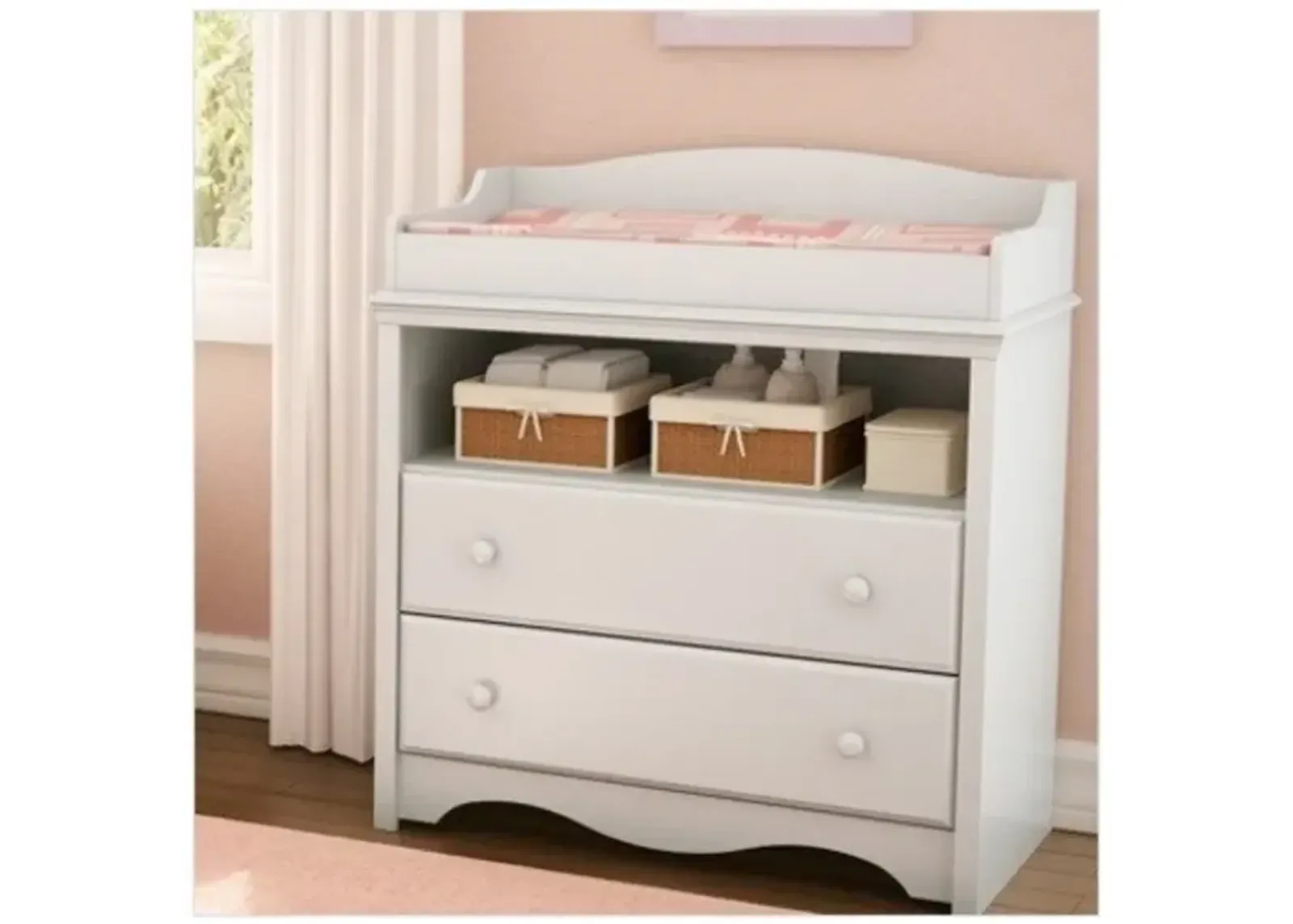 Angel White Changing Table with Drawers - South Shore