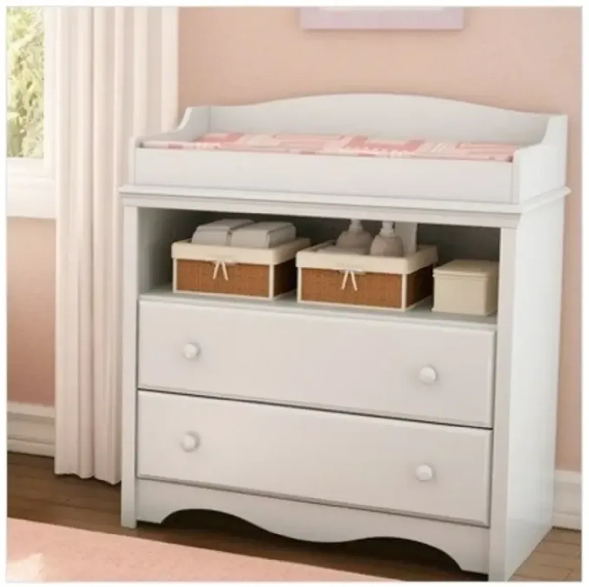 Angel White Changing Table with Drawers - South Shore