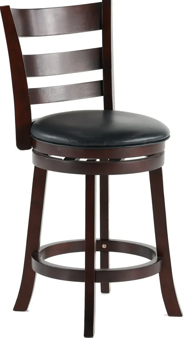 Harper Dark Cherry Swivel Counter Height Stool