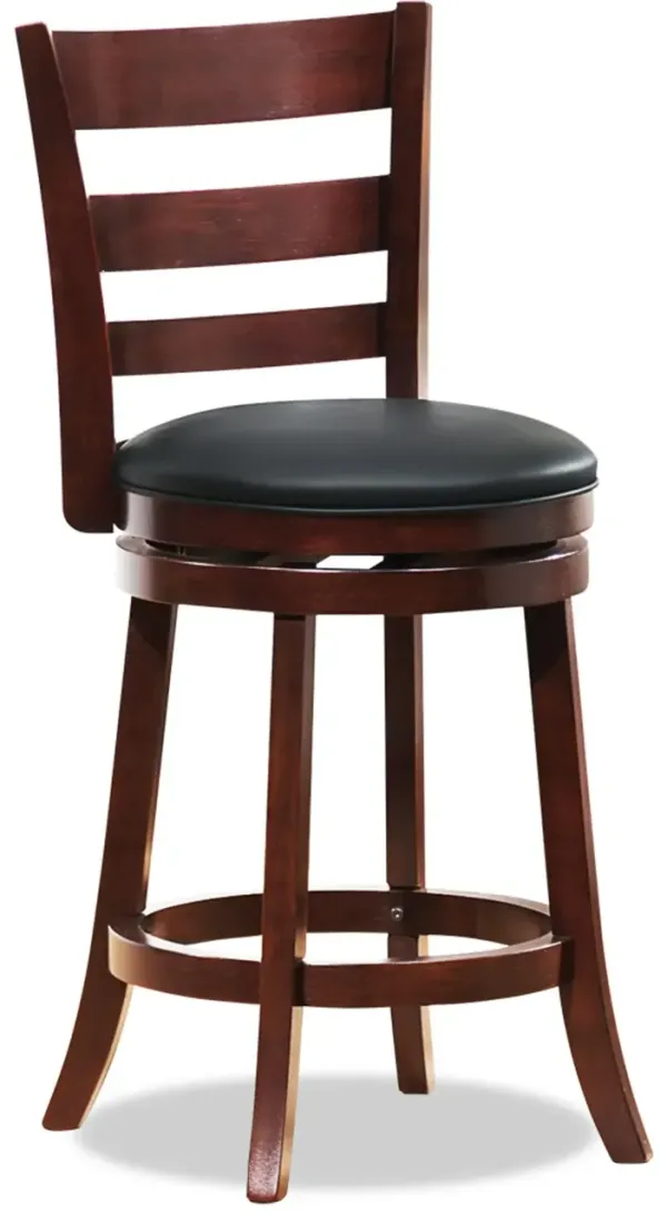 Harper Dark Cherry Swivel Counter Height Stool