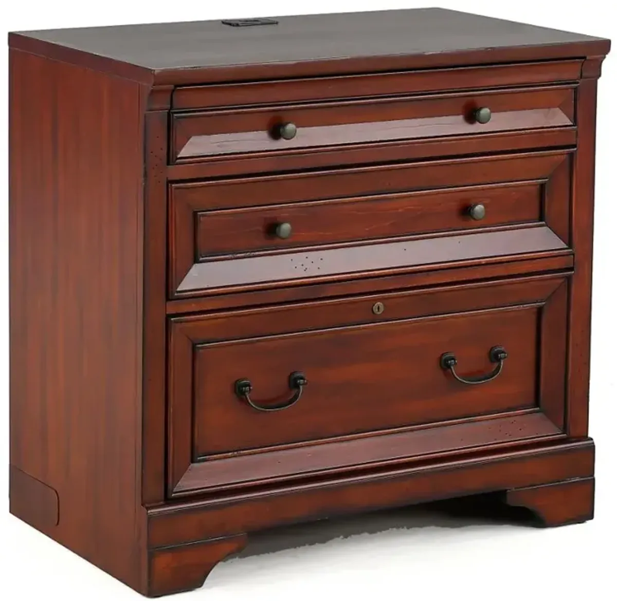 Richmond Brown 3 Drawer Wooden Lateral File Cabinet