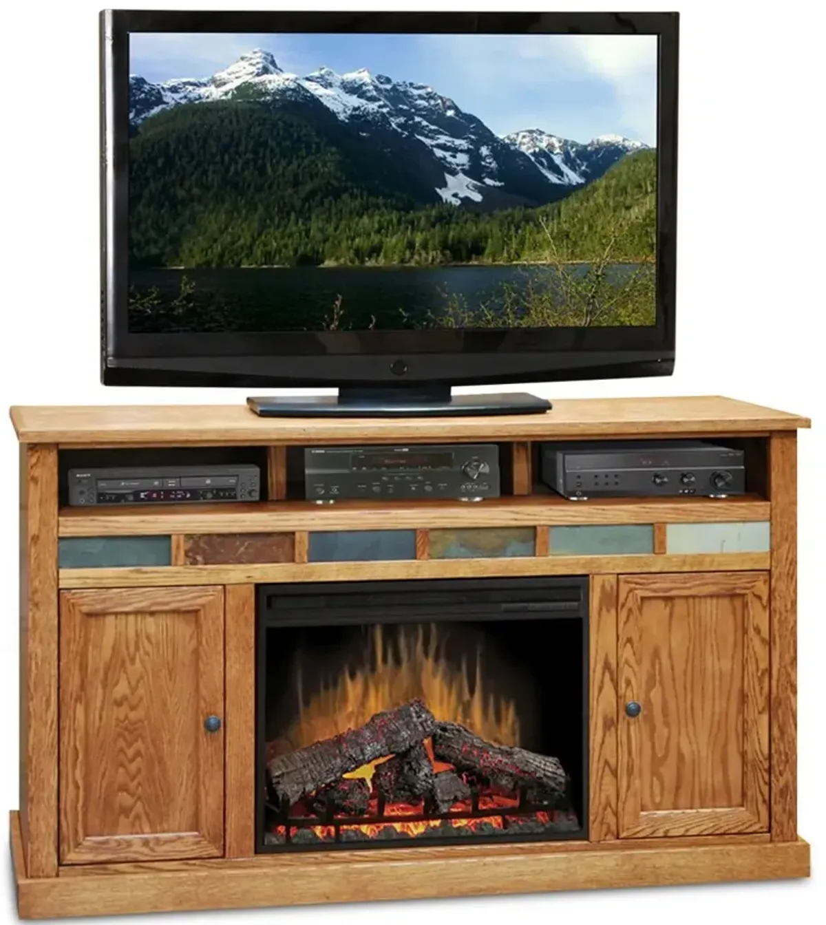 Oak Creek 62" Fireplace TV Stand