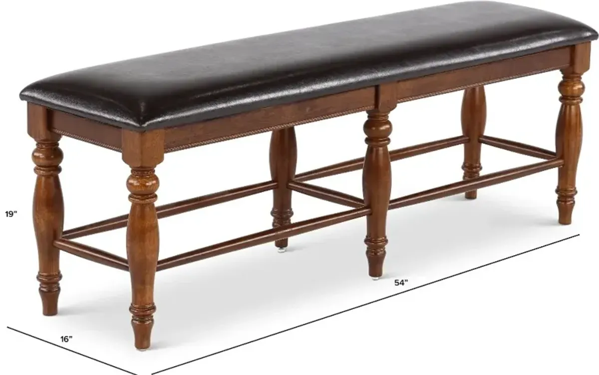 Kingston Brown Dining Bench