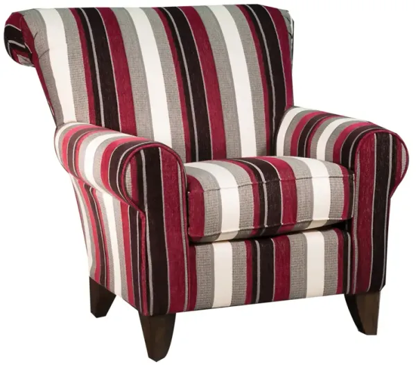 Seaside Magenta, Black, and White Striped Chair
