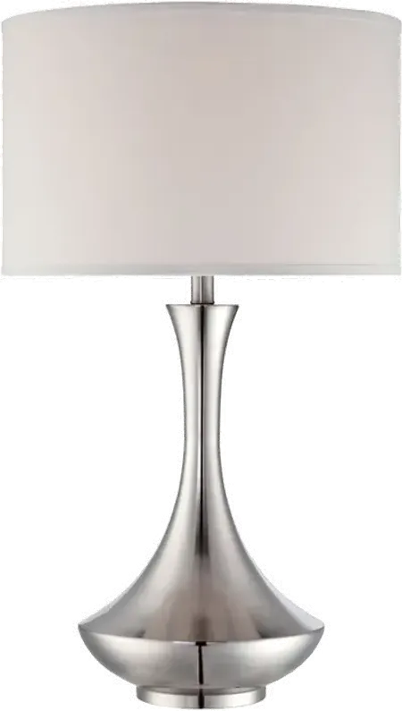 Polished Steel Swoop Table Lamp