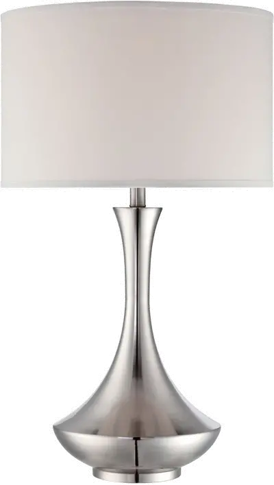 Polished Steel Swoop Table Lamp