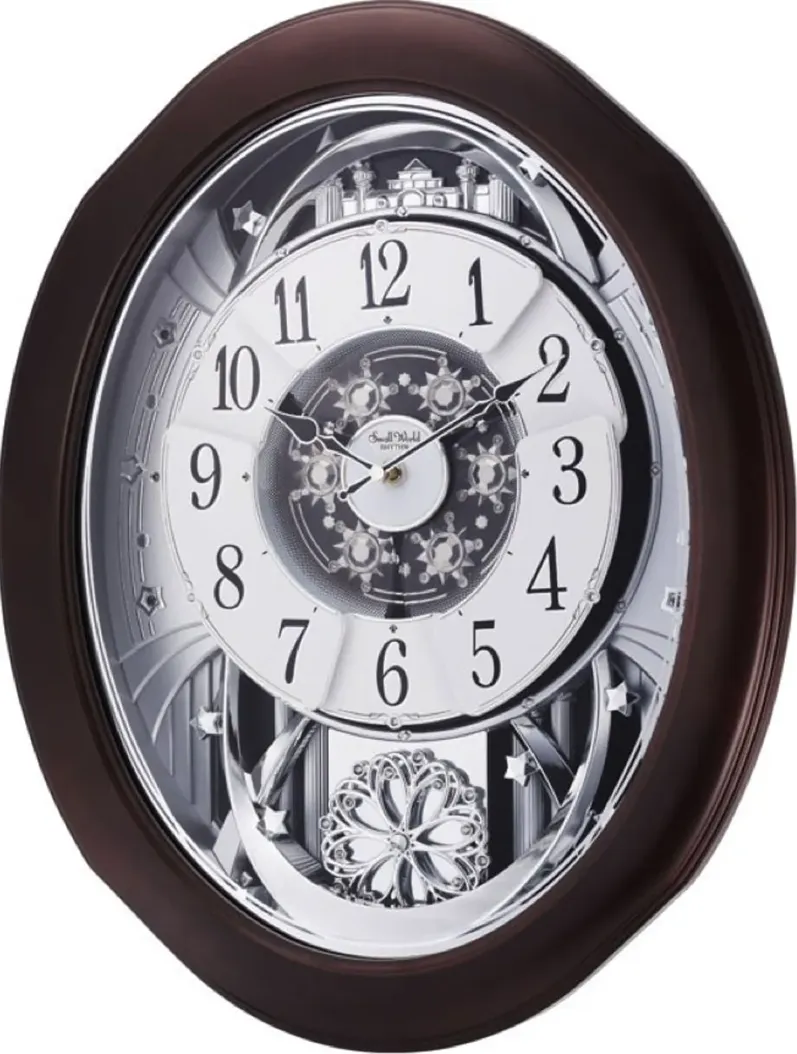 Anthology Espresso Grand Encore Musical Wall Clock