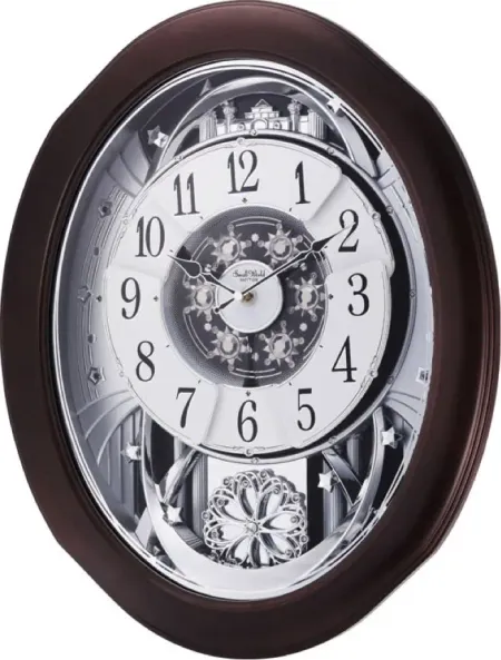 Anthology Espresso Grand Encore Musical Wall Clock