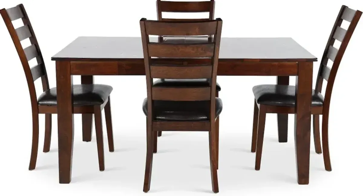 Kona Brown 5 Piece Expanding Dining Set