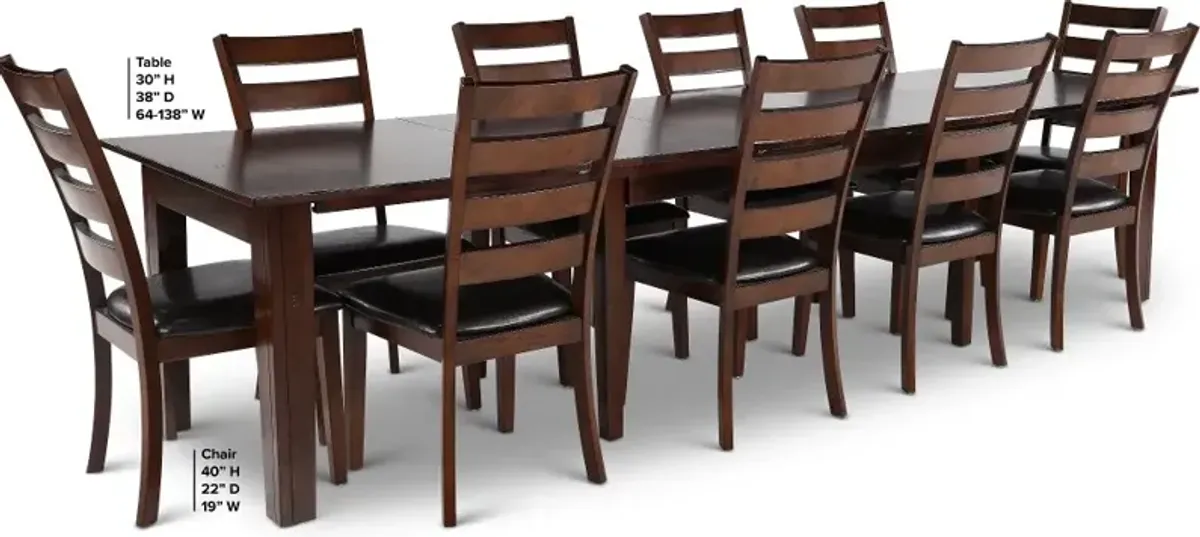 Kona Brown 11 Piece Dining Set