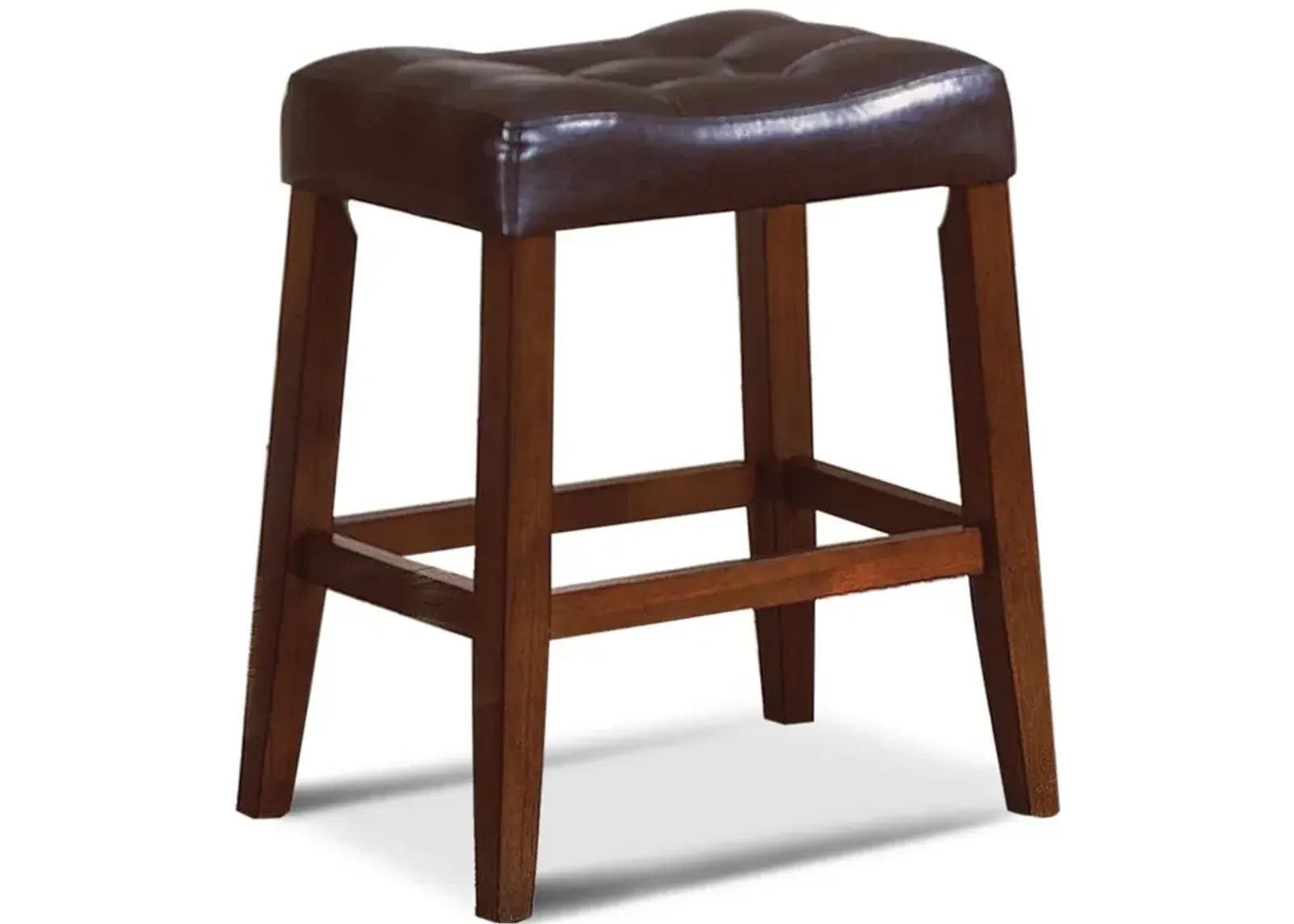 Verona Dark Brown Saddle Counter Height Stool