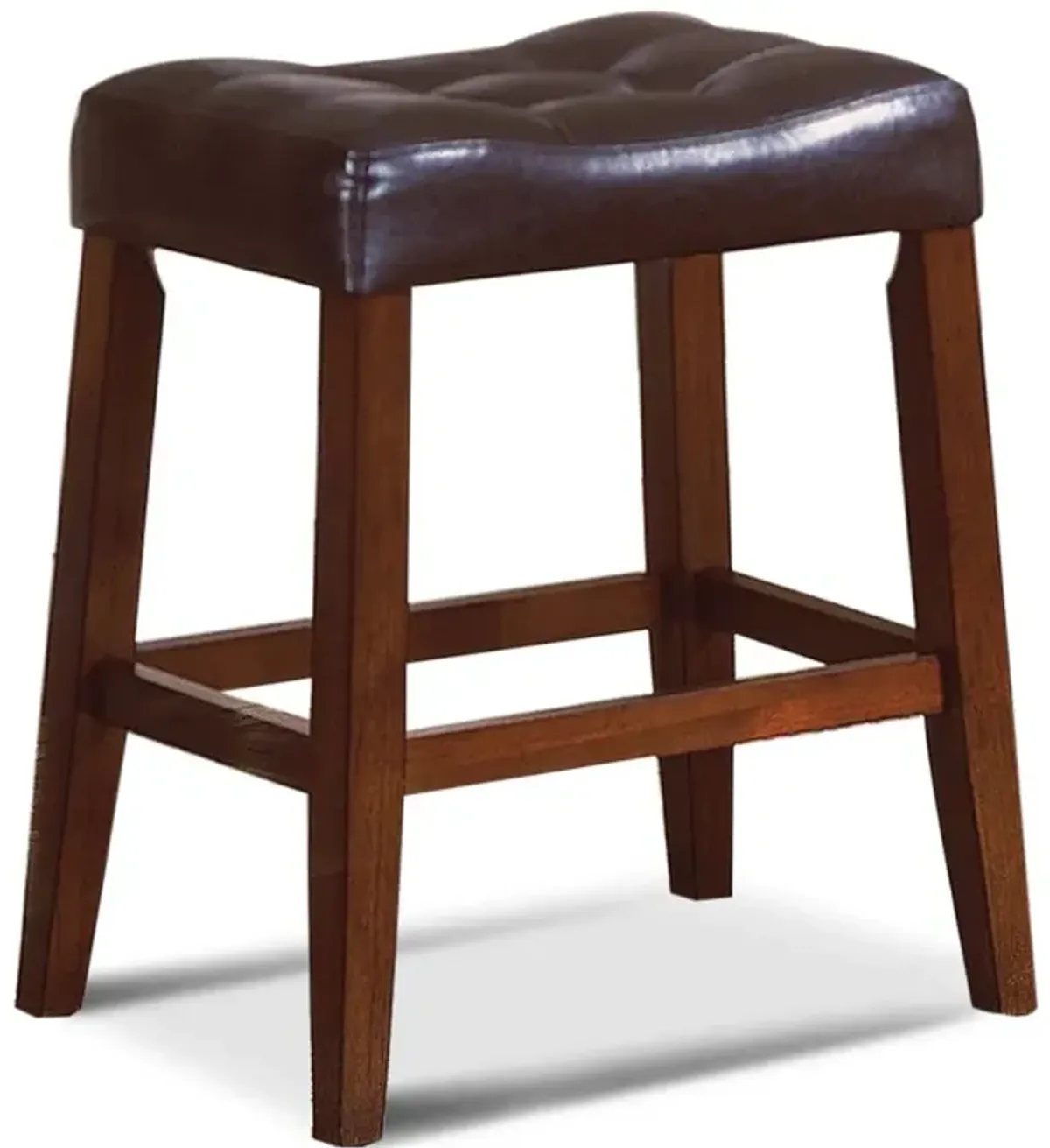 Verona Dark Brown Saddle Counter Height Stool