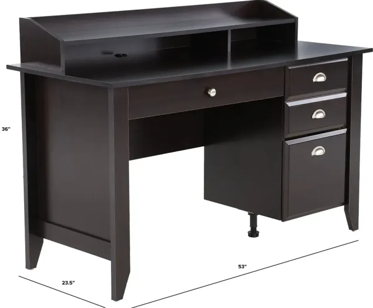 Shoal Creek Traditional Dark Brown Office Desk