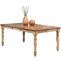 Quails Run Light Brown Two Tone Dining Room Table