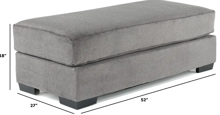 Spartan Gray Ottoman