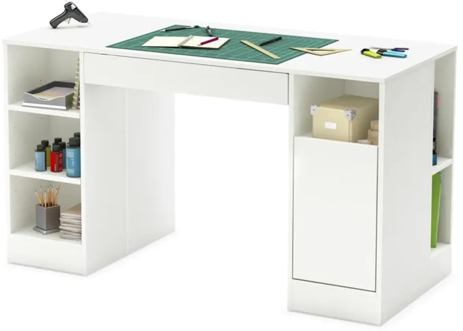 Crea White Craft Table - South Shore