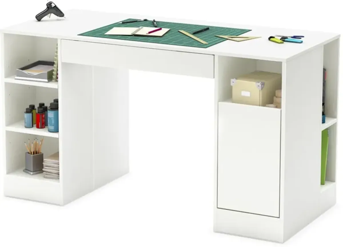 Crea White Craft Table - South Shore