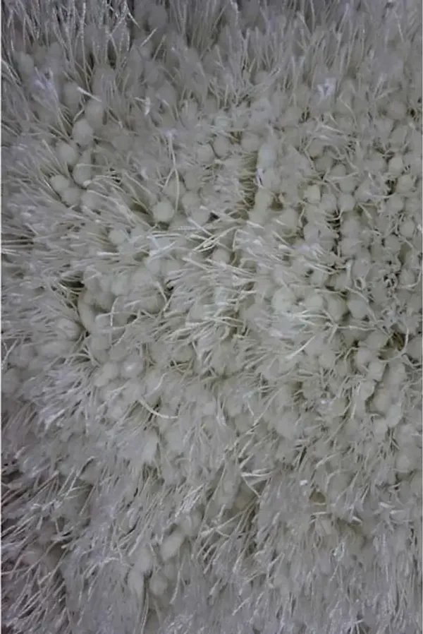 Viscose 5 x 7 White Area Rug
