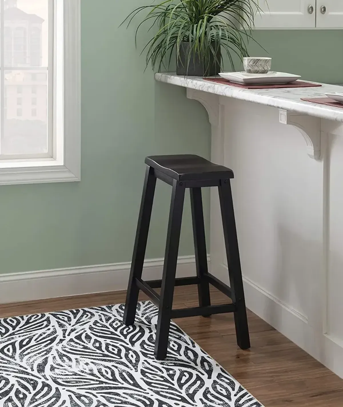 Terra Cotta Black Bar Stool