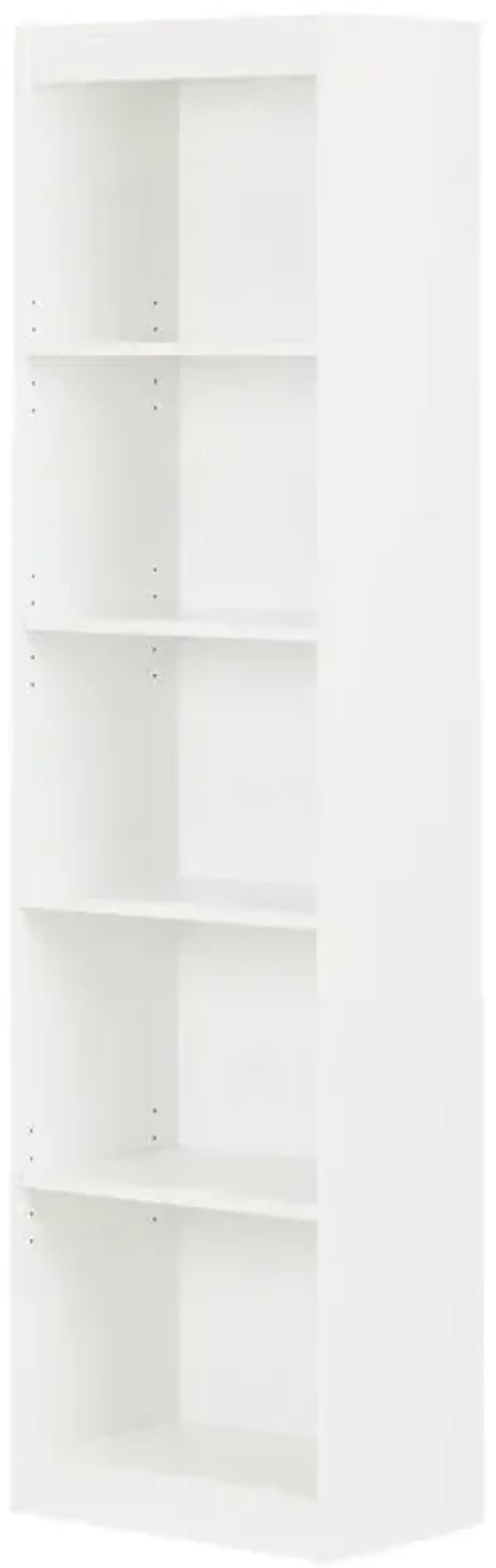 Axess White 5-Shelf Narrow Bookcase - South Shore