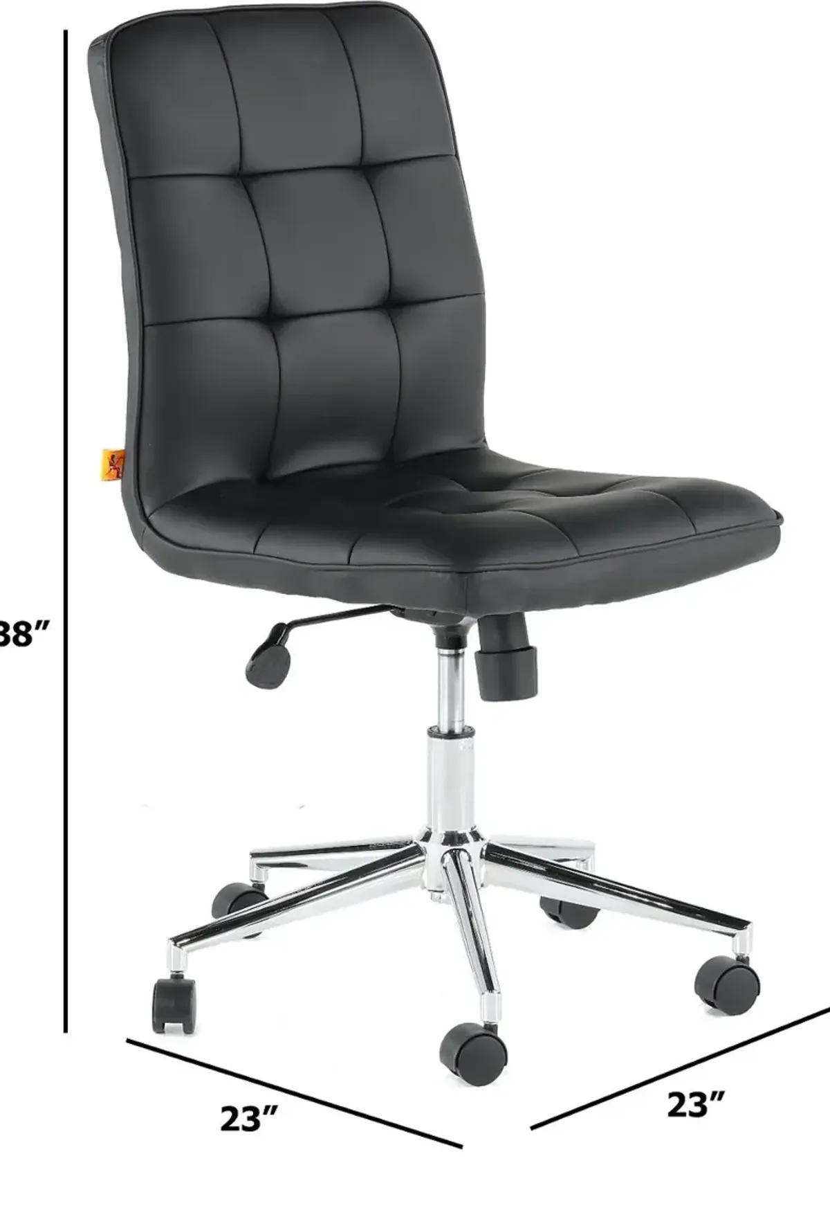 Modern Black Vinyl Office Chair