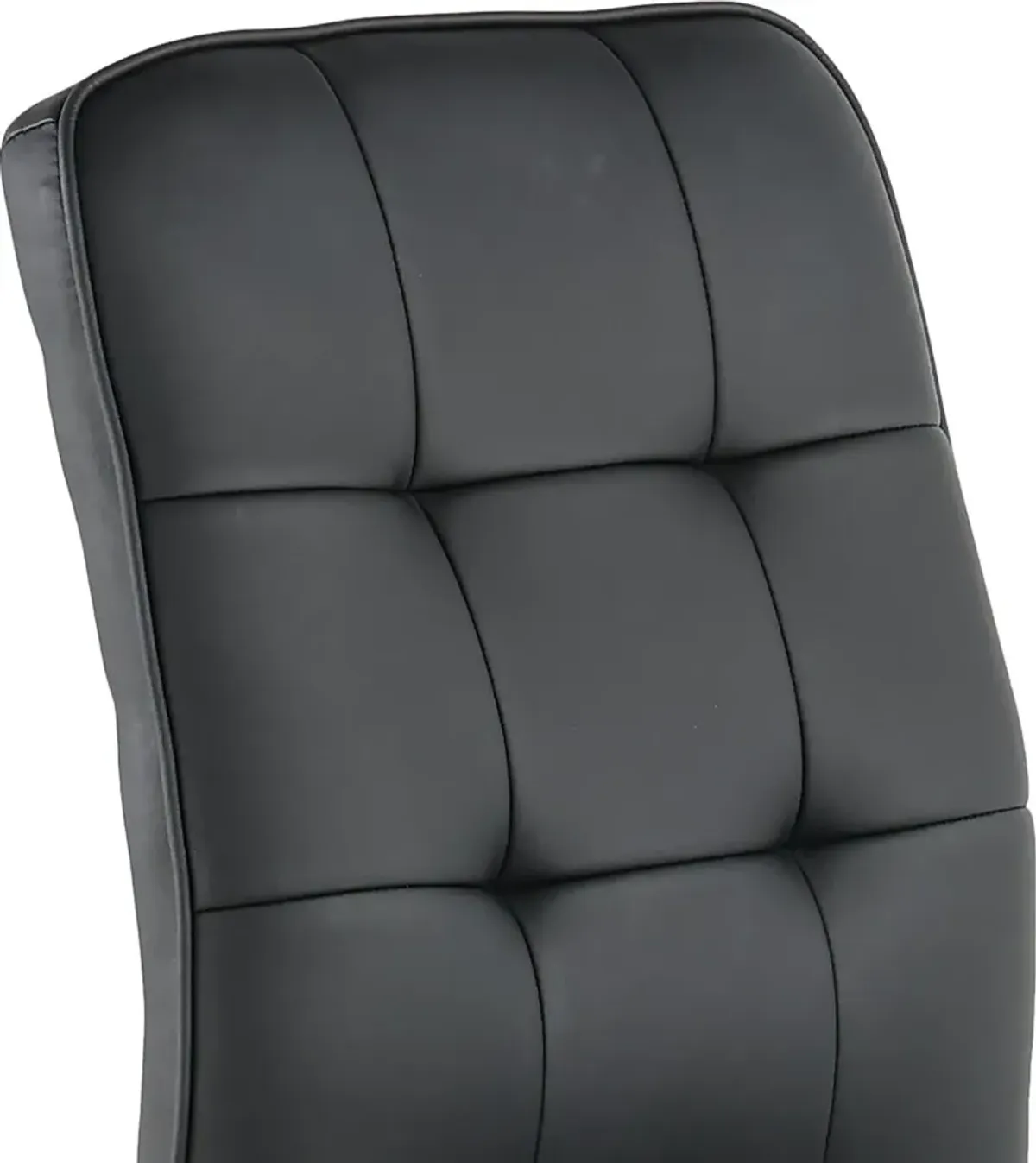 Modern Black Vinyl Office Chair