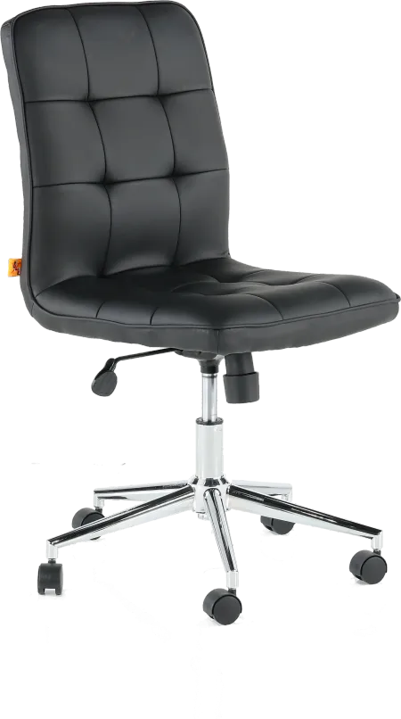 Modern Black Vinyl Office Chair
