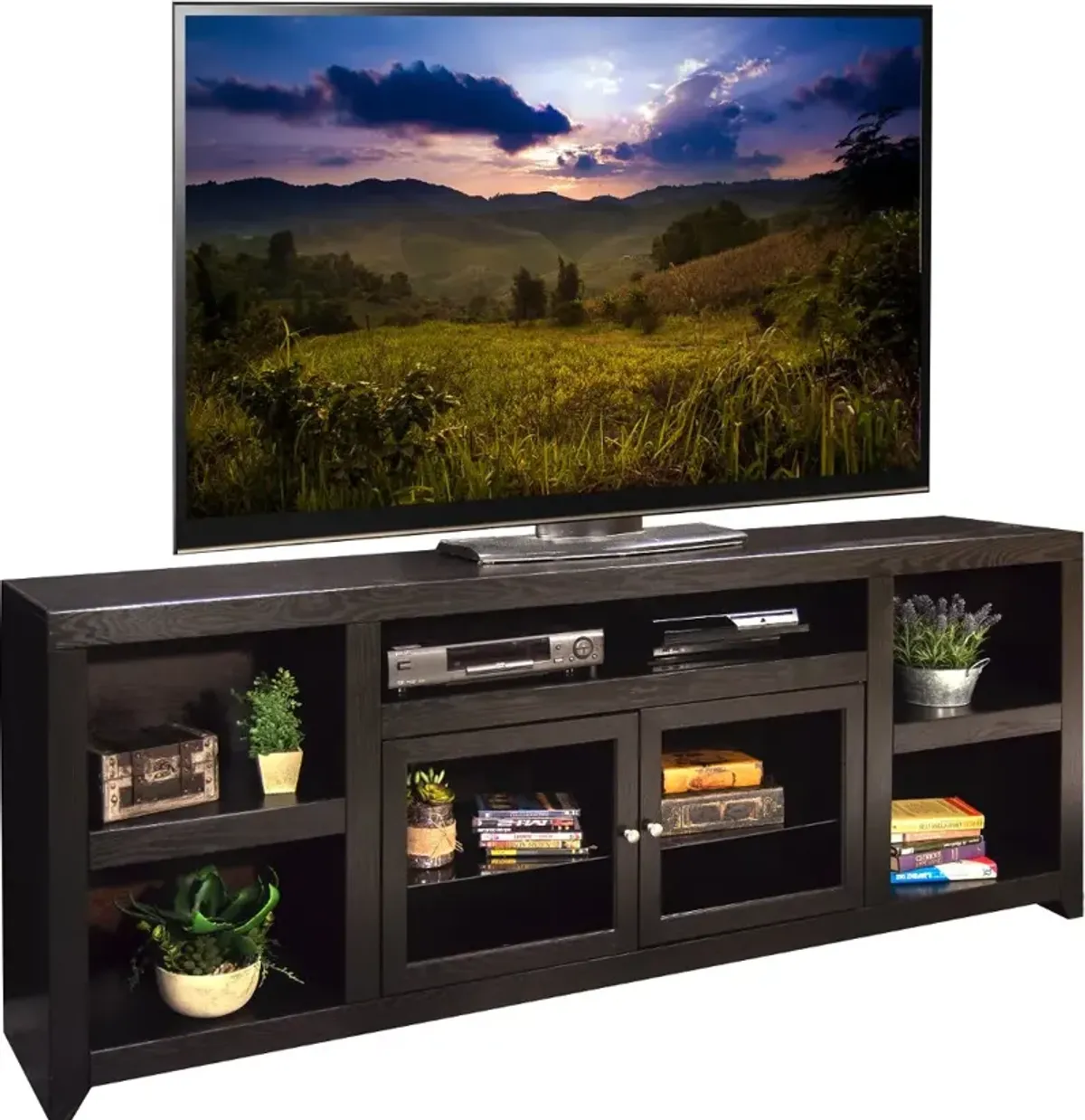 Skyline Mocha Brown 85" TV Stand