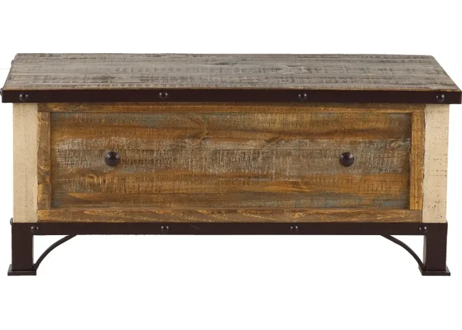 Antique Pine Storage Trunk