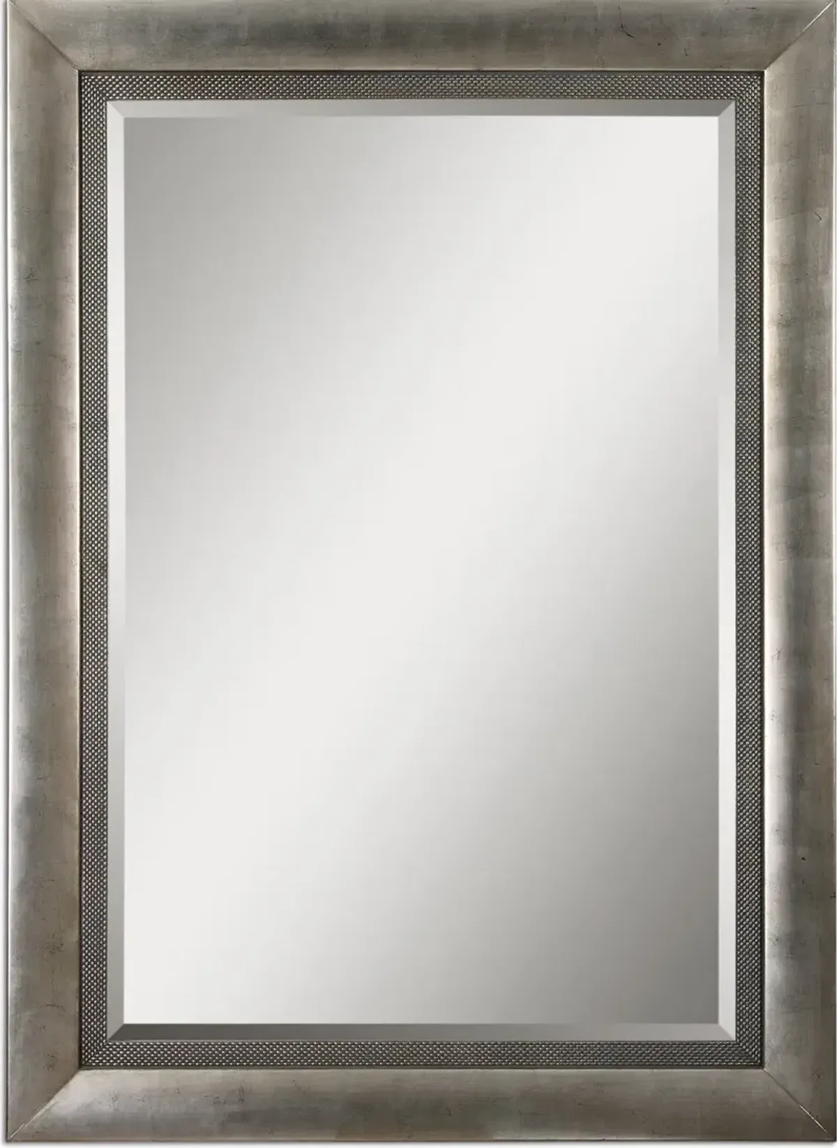 Antique Silver Leaf Floor Mirror