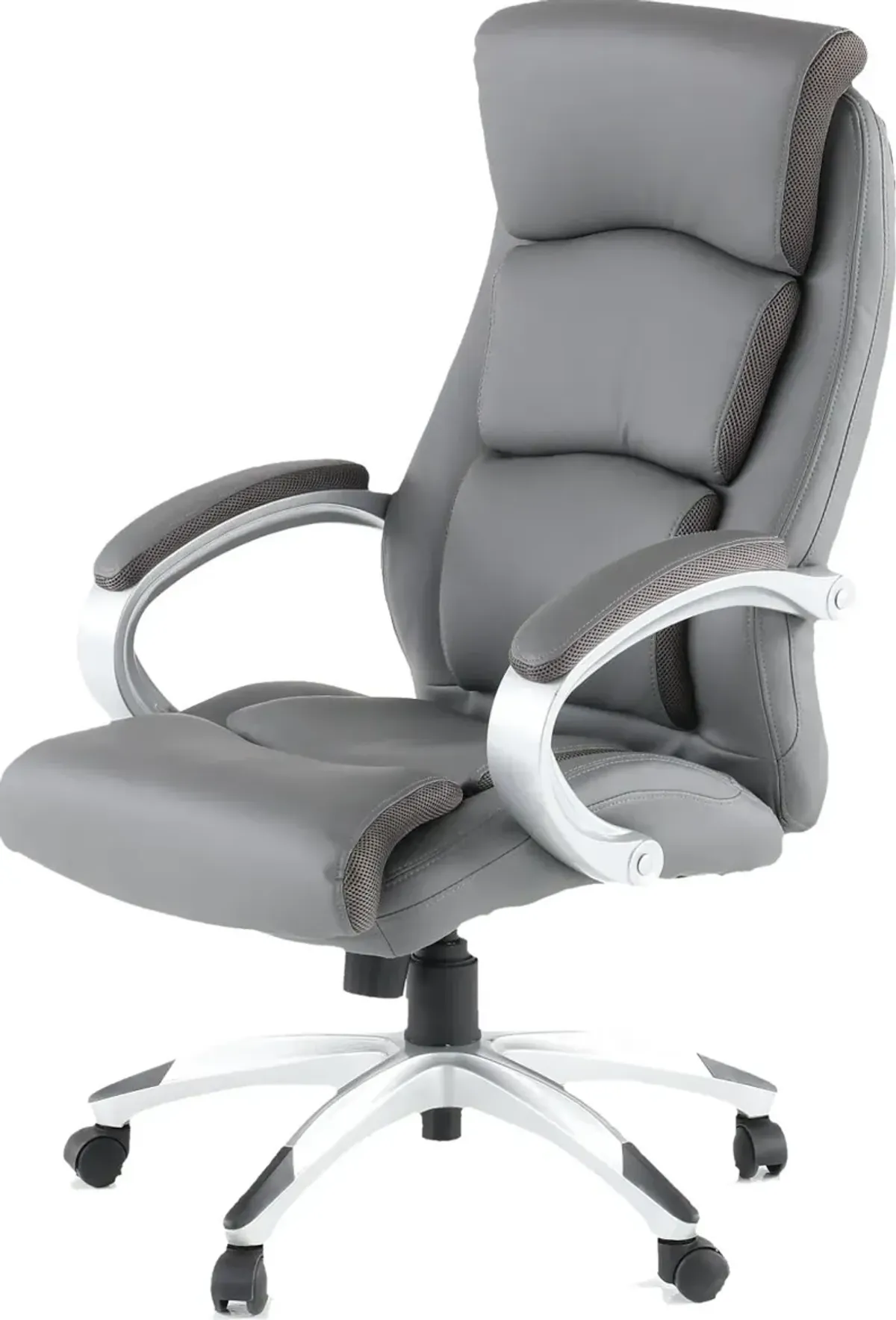 Gray LeatherPlus Executive Office Chair