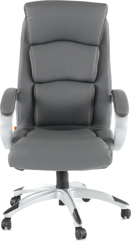 Gray LeatherPlus Executive Office Chair