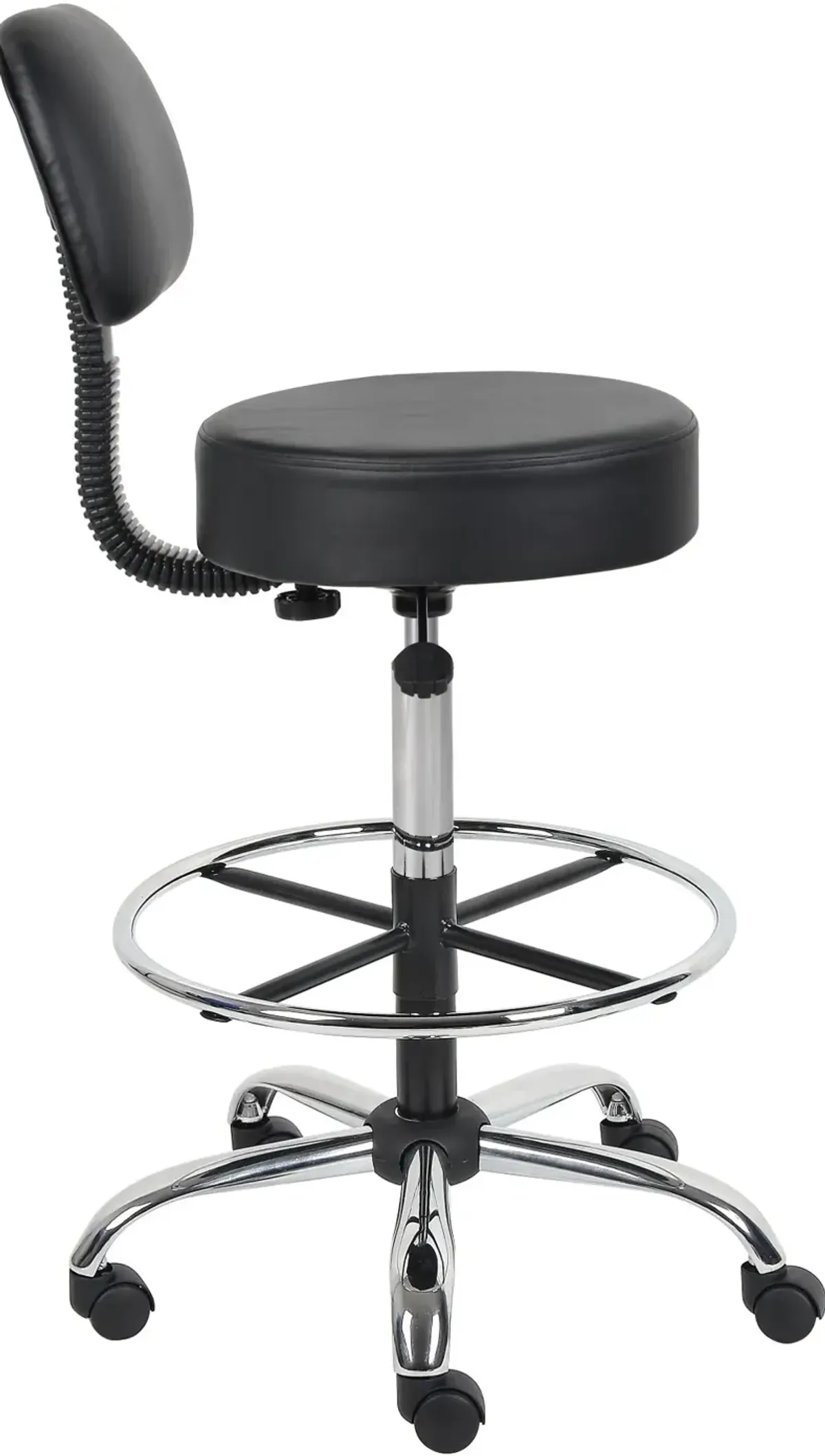 Black Tall Medical Draft Stool