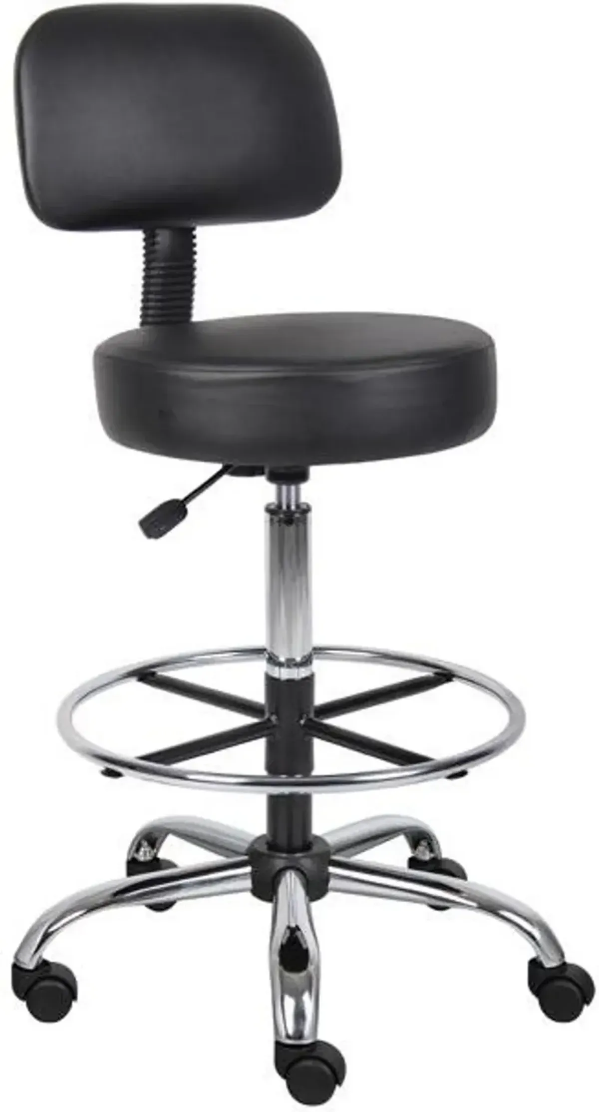 Black Tall Medical Draft Stool