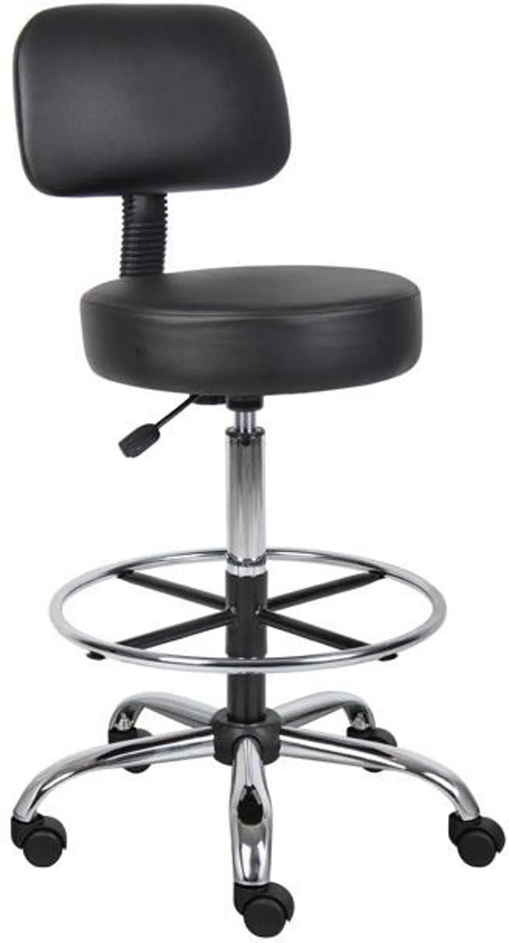 Black Tall Medical Draft Stool