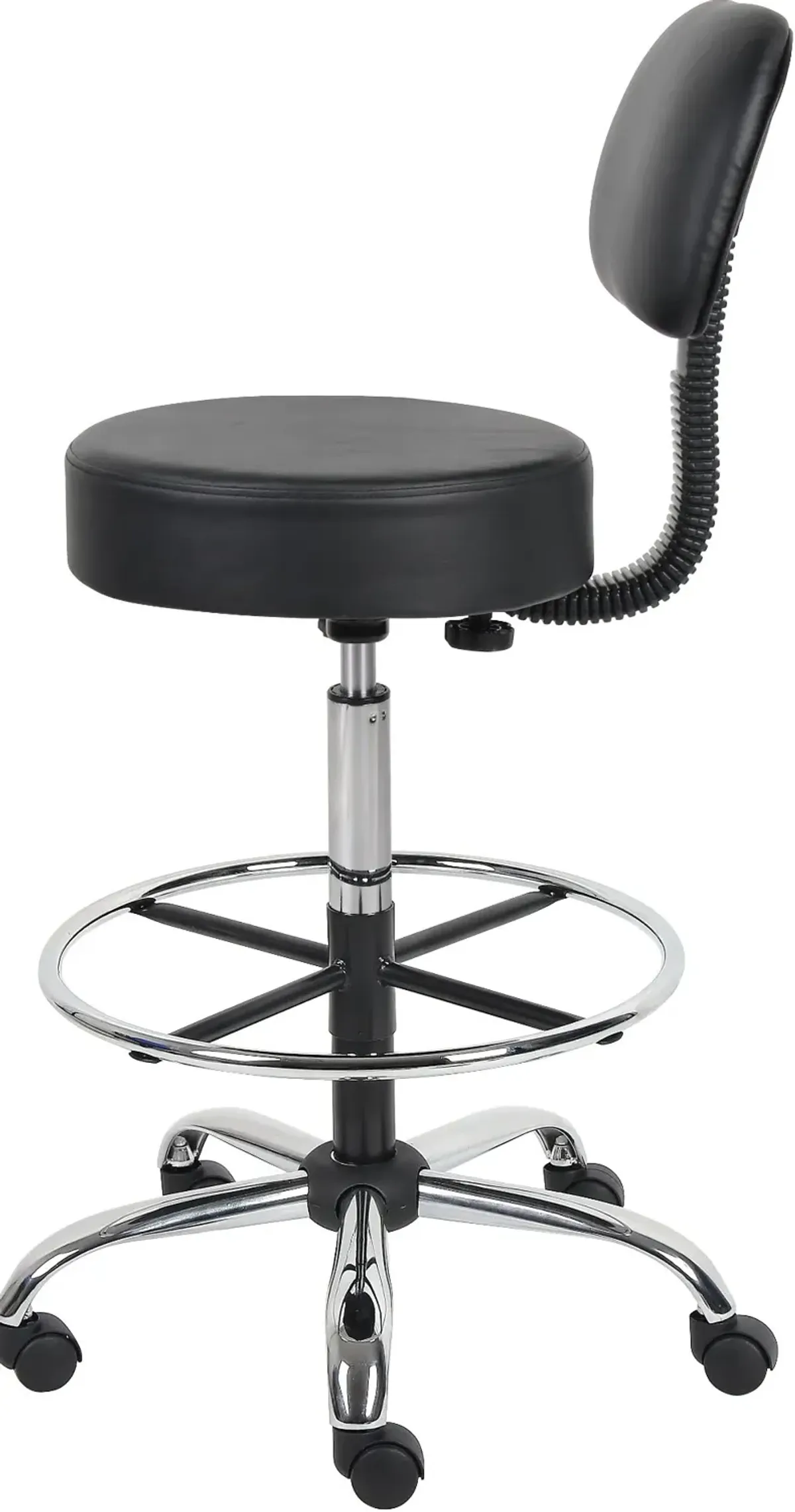 Black Tall Medical Draft Stool