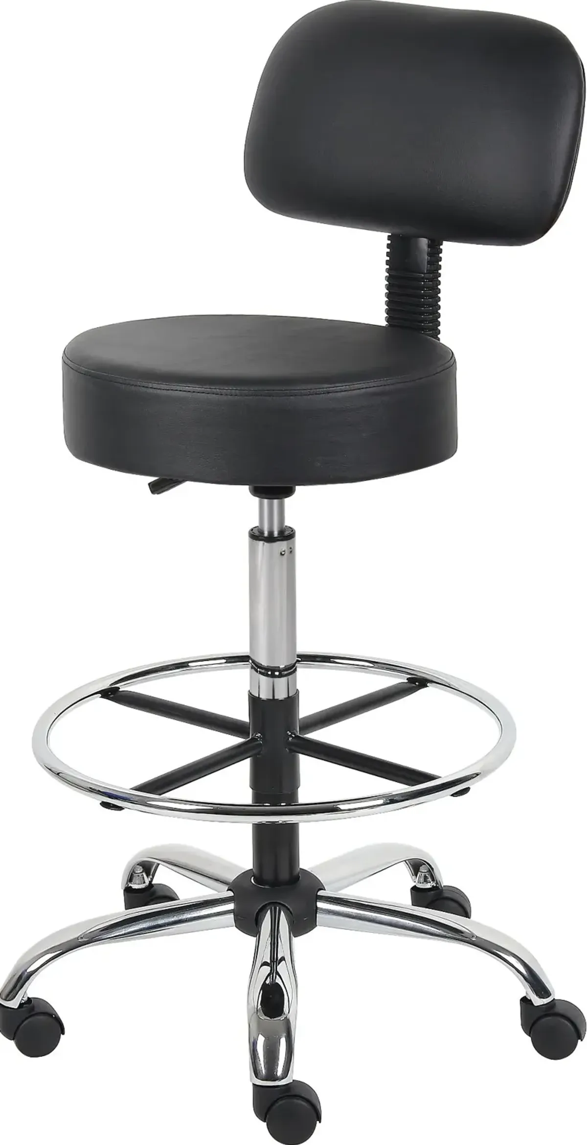 Black Tall Medical Draft Stool