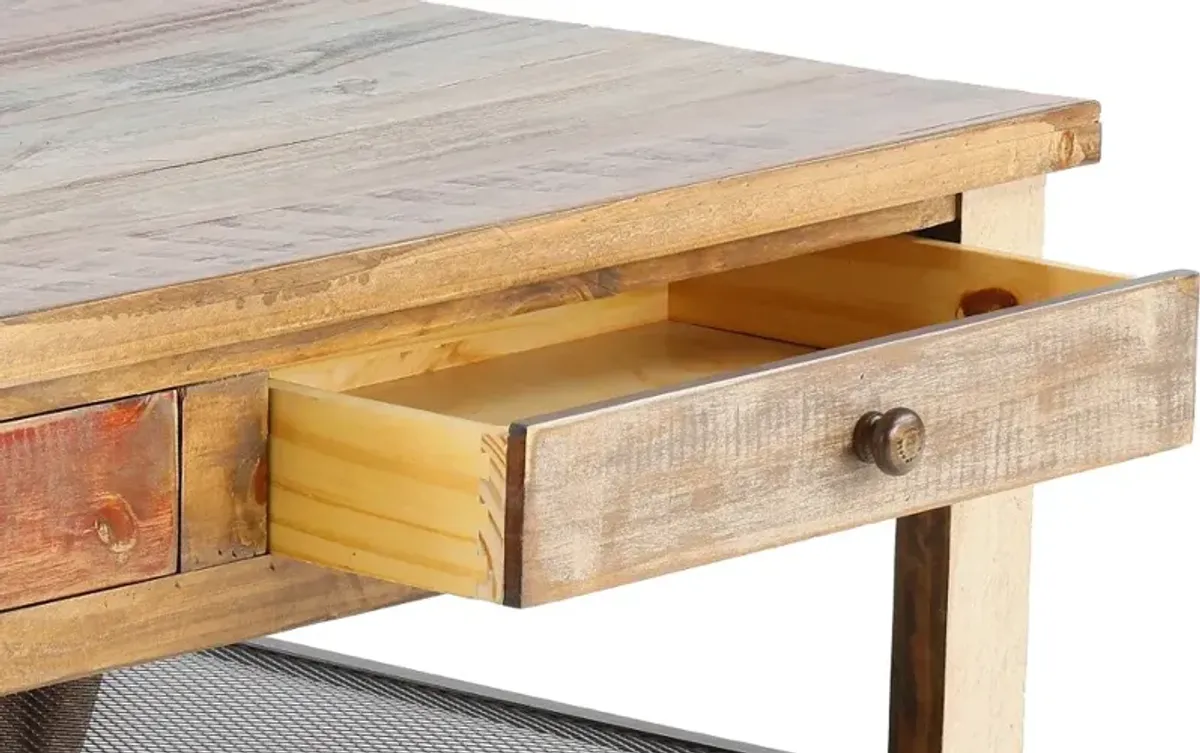 Tanmeron Pine Two Tone Wood Coffee Table