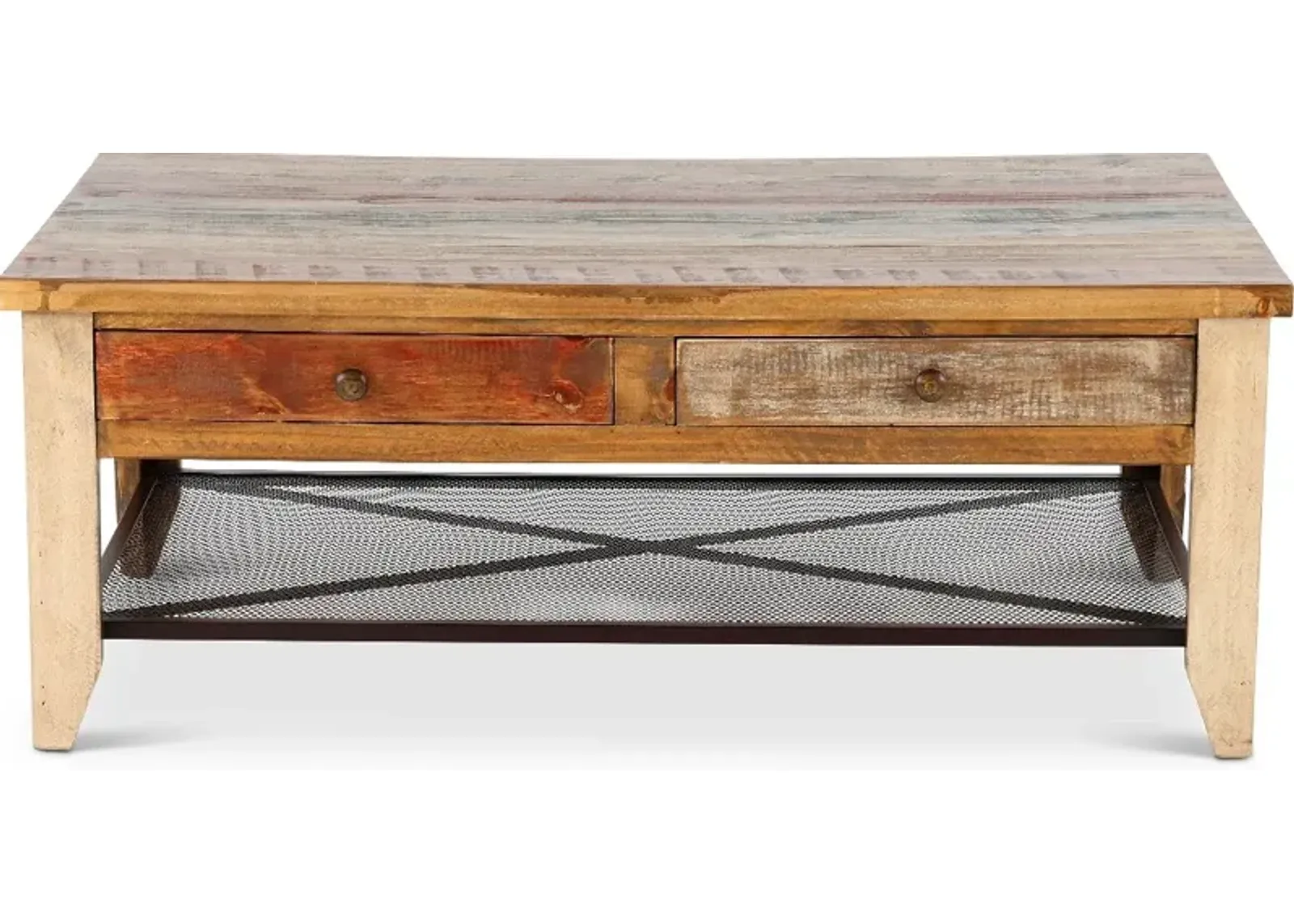 Tanmeron Pine Two Tone Wood Coffee Table