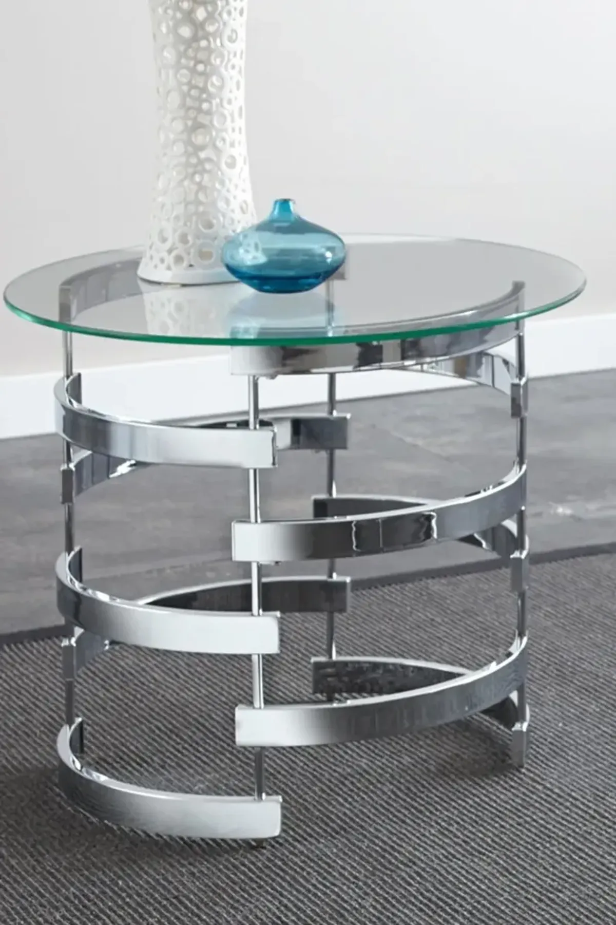 Tayside Glass End Table