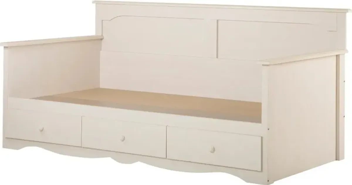 Summer Breeze White Wash Twin Daybed with Storage (39 Inch) -...