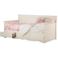 Summer Breeze White Wash Twin Daybed with Storage (39 Inch) -...