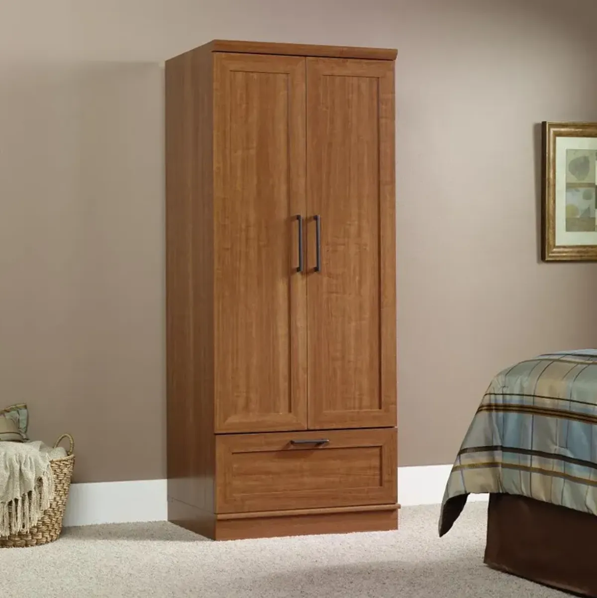 Oak Wardrobe Armoire - Home Plus