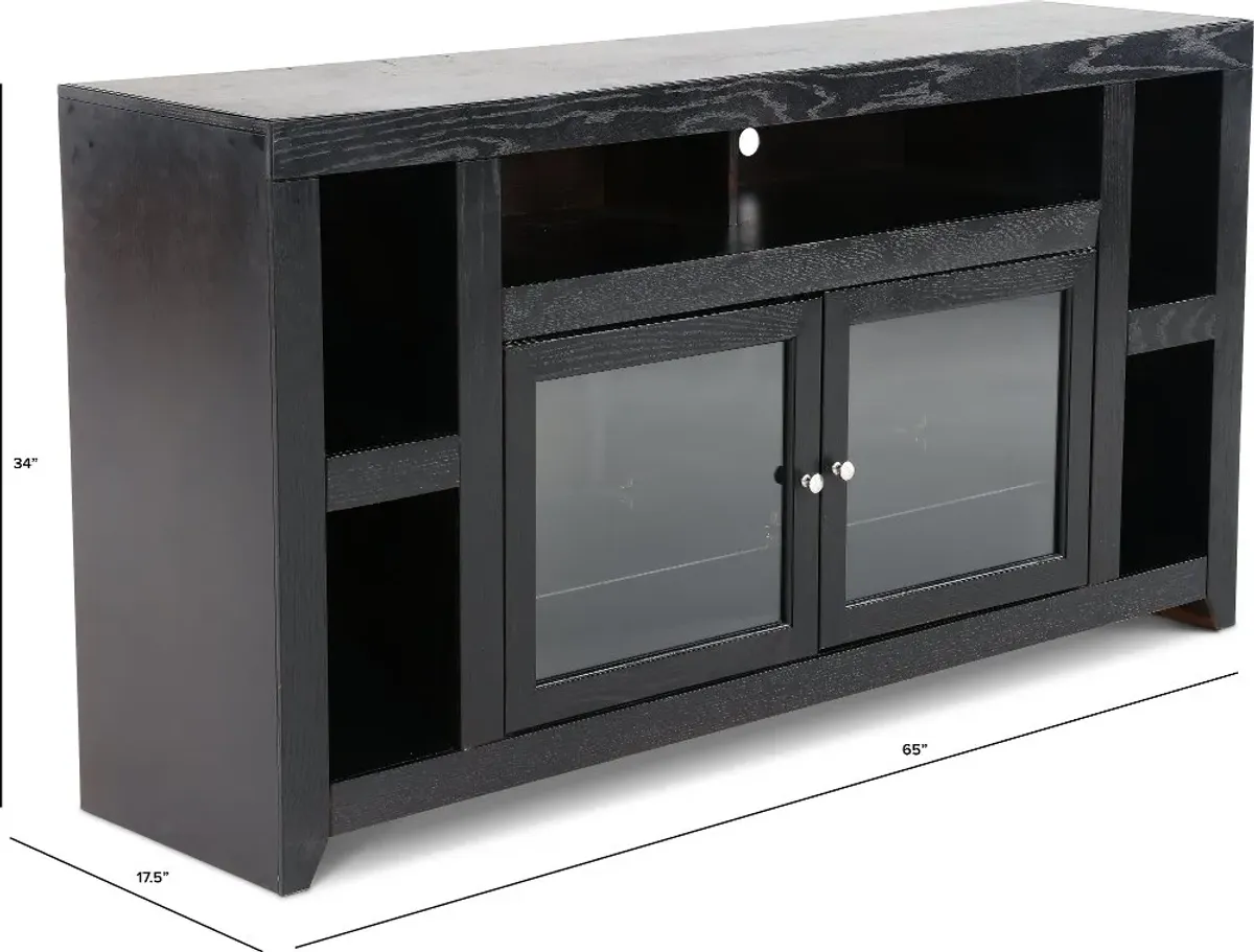 Skyline Black 65" TV Stand