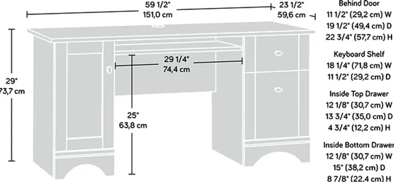 Brushed Maple Computer Desk - Office