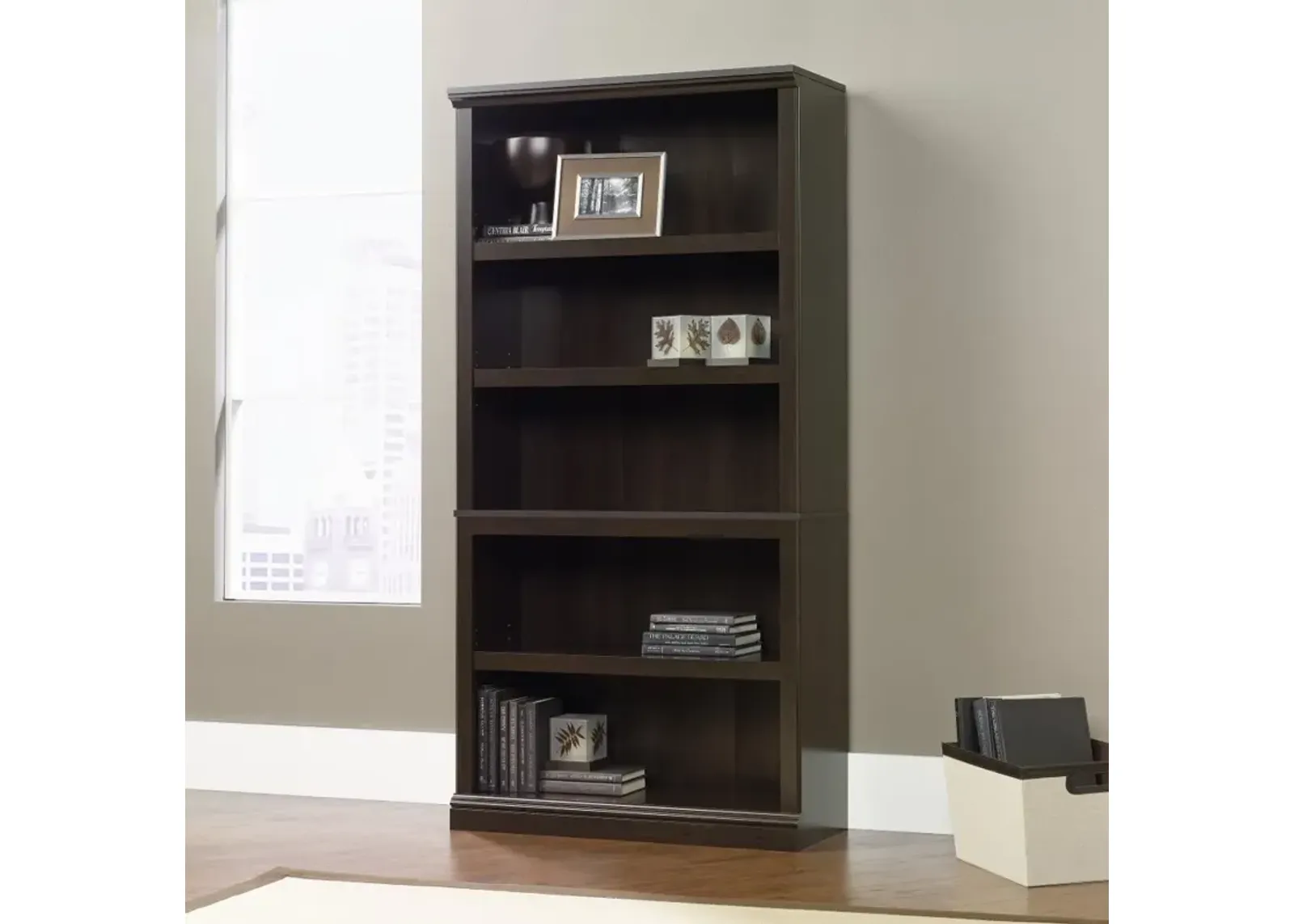 Cinnamon Cherry 5-Shelf Bookcase - Storage